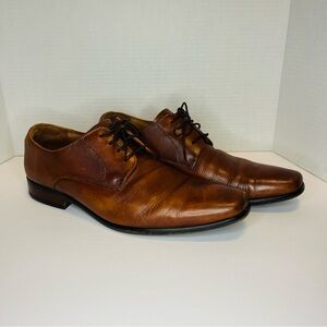 Florsheim Shoes Men Size 9DPostino Plain Toe Oxford Cognac Leather 15150-221